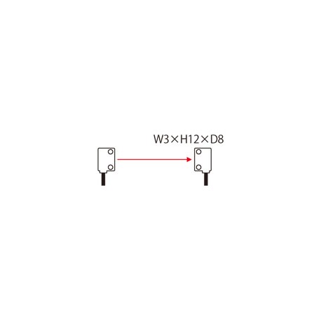 UFTZ30EW - UFTZ30EW FT-Z30EW PANASONIC Fiber (thru-beam, flat type, 3 x 12 x 8mm, side sensing, bending radius R1, 2m, ..