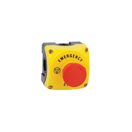 LPZP1B5600 - LPZP1B5600 LOVATO Yellow keypad with LPCB6644 mushroom button with Emerg disc.