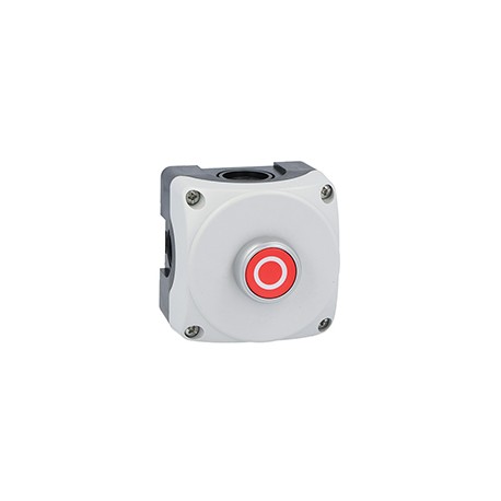 LPZP1B8102 - LPZP1B8102 LOVATO Grey button with red pushbutton LPCB1104 Symbol "0"