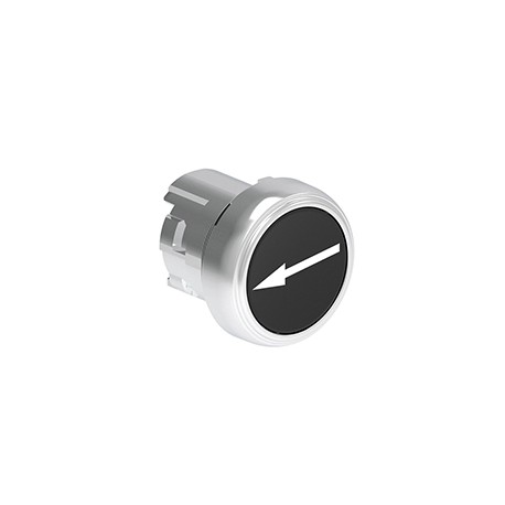 LPSB1142 - LPSB1142 LOVATO Black Metal Pushbutton with left arrow symbol.