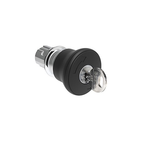 LPSB6842R421E - LPSB6842R421E LOVATO Metal Locking Mushroom, key unlock Ø 40mm Black R421E