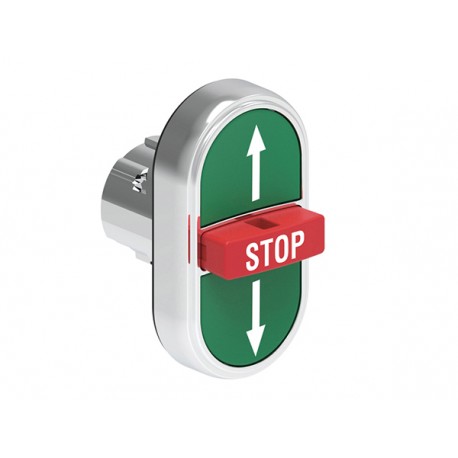 LPSB7355 - LPSB7355 LOVATO Triple Metal Pushbutton with symbol ↑-STOP-↓ Green/Red/Green