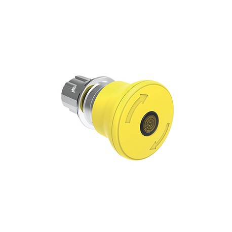LPSBL6645 - LPSBL6645 LOVATO Metallic Luminous Mushroom Lock, traction unlock Ø 40mm Yellow
