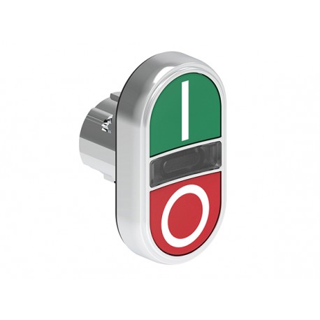 LPSBL7123 - LPSBL7123 LOVATO Double Metallic Luminous Pushbutton with 2 I-0 Green/Red grade pushbuttons