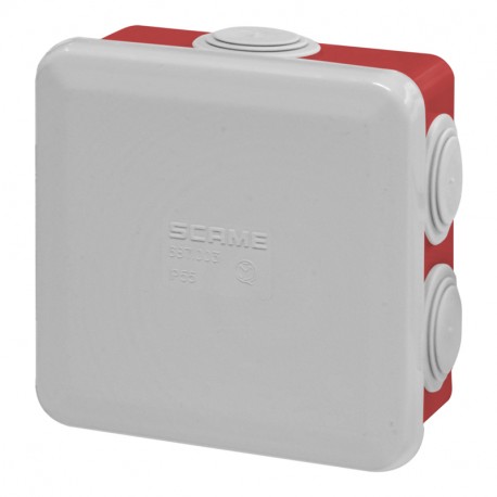 688.003.R - 688.003.R SCAME SURF.MOUNT.JUNCTION BOX 80X80 IP55 960°