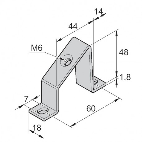 865.200 - 865.200 SCAME SUPPORT BRACKET FOR DIN RAILS