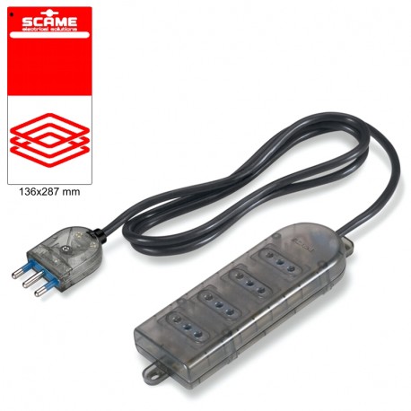 999.10219CF - 999.10219CF SCAME 4 OUTLET SOCKET BLISTER PACKED