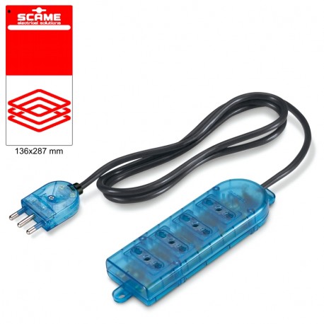 999.10223CT - 999.10223CT SCAME 4 OUTLET SOCKET BLISTER PACKED