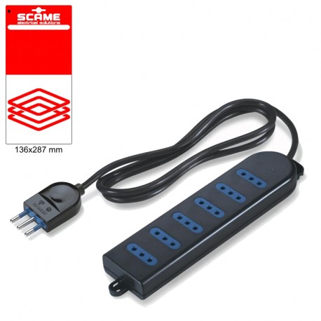 999.10224CN - 999.10224CN SCAME 6 OUTLET SOCKET BLISTER PACKED