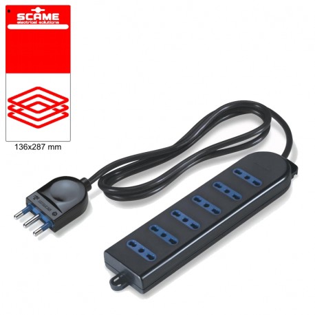 999.10225CN - 999.10225CN SCAME 6 OUTLET SOCKET BLISTER PACKED