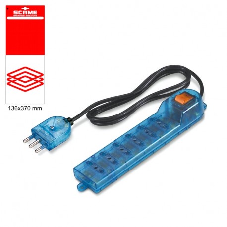 999.10229CT - 999.10229CT SCAME 6 OUTLET SOCKET BLISTER PACKED