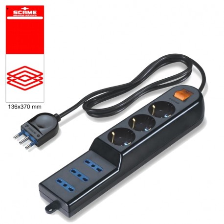 999.10230CN - 999.10230CN SCAME 6 OUTLET SOCKET BLISTER PACKED