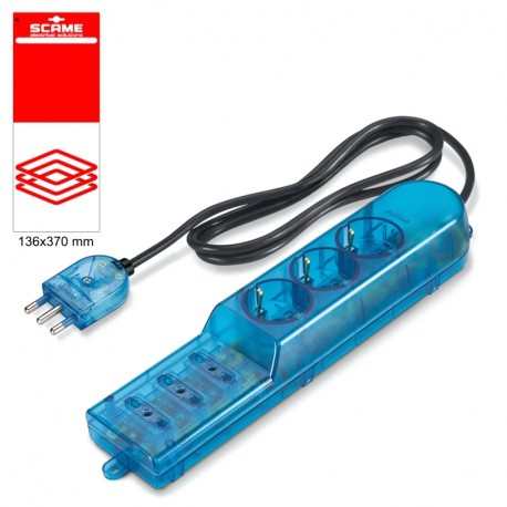 999.10231CT - 999.10231CT SCAME 6 OUTLET SOCKET BLISTER PACKED