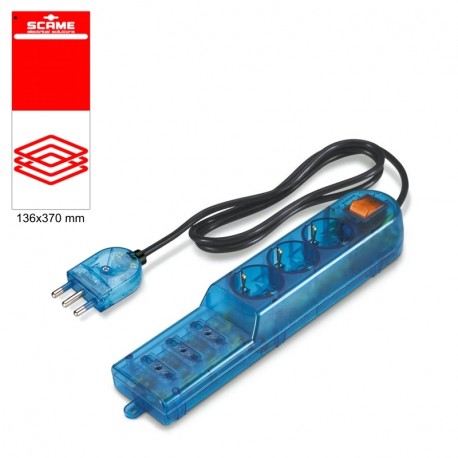 999.10233CT - 999.10233CT SCAME 6 OUTLET SOCKET BLISTER PACKED