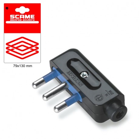 999.12270N - 999.12270N SCAME BLUELINE PLUG 2P+E 10A BLISTER PACKED