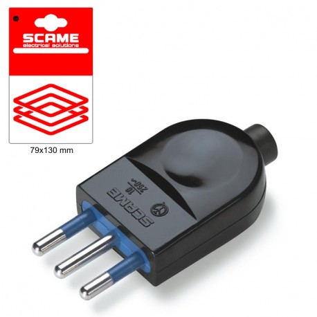 999.12301N - 999.12301N SCAME BLUELINE PLUG 2P+E 10A BLISTER PACKED