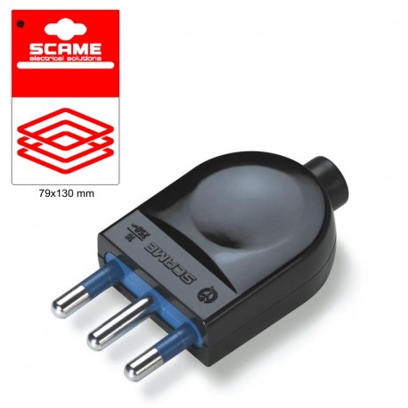 999.12303N - 999.12303N SCAME BLUELINE PLUG 2P+E 10A BLISTER PACKED