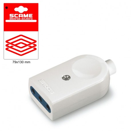 999.12311 - 999.12311 SCAME BLUELINE SOCKET 2P+E 10A BLISTER PACKED