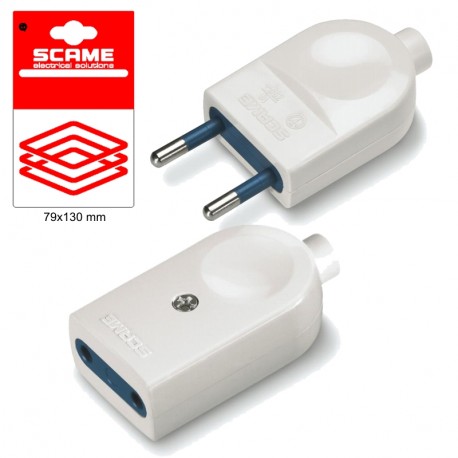 999.12315 - 999.12315 SCAME BLUELINE PLUG/SOCKET 2P+E 10A BL.PACKED