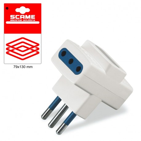 999.12500 - 999.12500 SCAME ADAPTOR 3 OUTLETS BLISTER PACKED