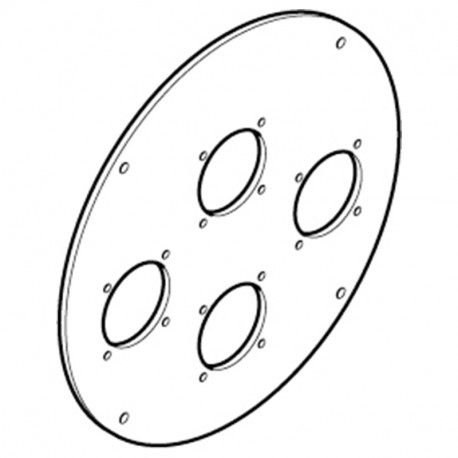 SC92072 - SC92072 SCAME ROLLER 330 SOCKET HOLDER DISC 4 CUTOUT