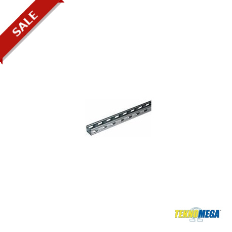 PRF-A6-SF3 - PRF-A6-SF3 PRF1215 TEKNOMEGA ΩSTRUT 41X41X2,5 PREGALVANIZED PROFILE L.6 MT SLOTS ON 3 SIDES