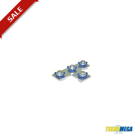 STF-PT4-P - STF-PT4-P STF2020 TEKNOMEGA 4 HOLES "T" TYPE FLAT BRACKET ELECTROLYTIC GALVANIZATION WITH PREFITTED BOLT