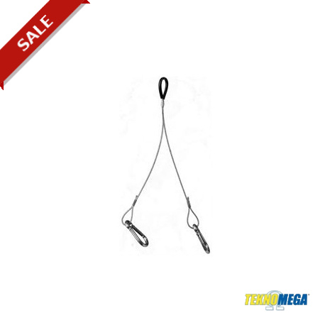 TRS150-200 - TRS150-200 ZCT1205 TEKNOMEGA ΩZIP -"Y"SUPPORT KIT SNAP-ON-HOOK TERMINAL SILVER RANGE L.300MM