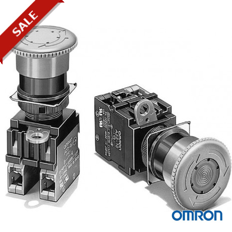 A22E-MK - A22E-MK 145613 OMRON Emergency stop switch, non-illuminated, 40mm dia, push-lock/key-reset, IP65