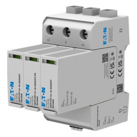 SPPVRT12-10-2+PE-AX - SPPVRT12-10-2+PE-AX EP-501956 Y7-501956 EATON ELECTRIC PV-SPD, 1000V, Classes 1 & 2 Combined, with AUX Conta..