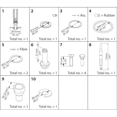 032F2346 - 032F2346 DANFOSS REFRIGERATION Overhaul kit EVRAT/EVRST 10