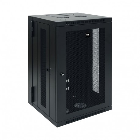 SRW18US - SRW18US EATON ELECTRIC SmartRack 18U Low-Profile Switch-Depth Wall-Mount Rack Enclosure Cabinet, Hinged Back