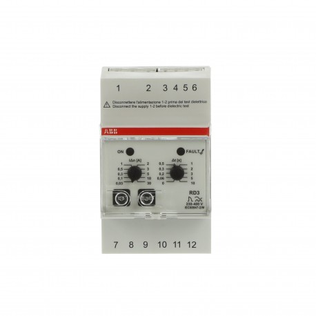 RD3 - RD3 2CSJ201001R0002 ABB PROT. DIF. RD3 230-400V RD3 Residual Current Monitor