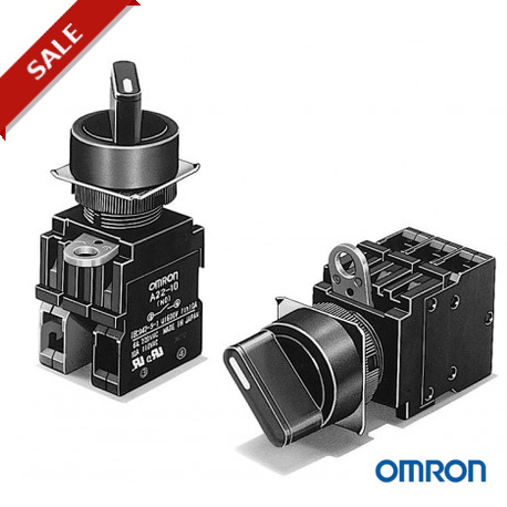 A22W-3MR - A22W-3MR 141551 OMRON Industrial Career Final / Push buttons, selector lever 3 ilum Manual Head towards red