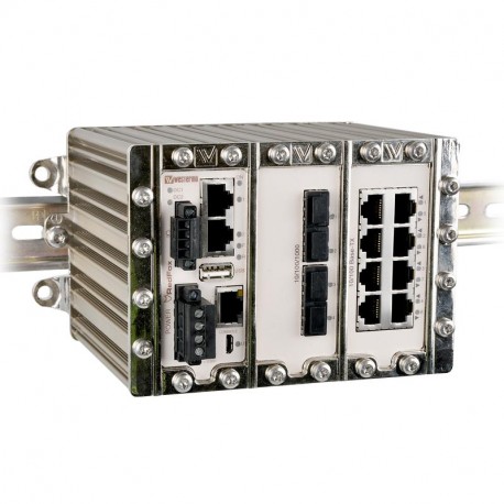 WES-RFI-215-F4G-T3G - WES-RFI-215-F4G-T3G 392865 WESRFI215F4GT3G OMRON Switch/Router RedFox 3xGbit + 8x10/100 TX RJ45 4xGbit SFP
