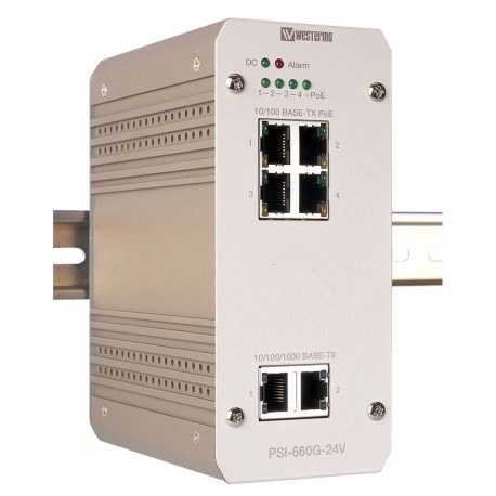 WES PSI-660G-24V - WES PSI-660G-24V 353031 AA033441R OMRON Switch 2 x 10/100/1000BaseTX, 4 x 10/100BaseTX, PoE, 24v Dc