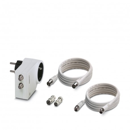 MNT-TV-SAT D/WH - MNT-TV-SAT D/WH 2882297 PHOENIX CONTACT Socket attachment plug with surge protection for the power supply un..