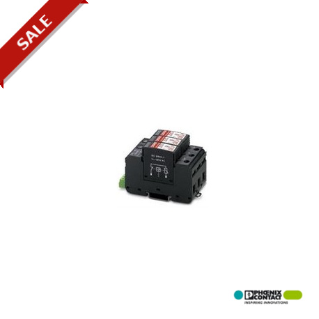 VAL-MS 1000DC/2+V-FM - VAL-MS 1000DC/2+V-FM 2920502 PHOENIX CONTACT Surge arrester for 2-pos. isolated and grounded DC voltage syst..
