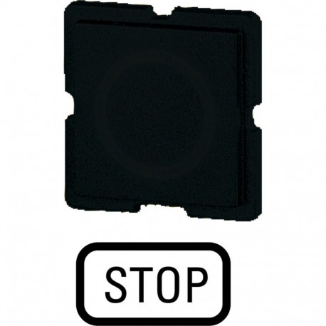 112TQ25 - 112TQ25 063748 Y7-63748 EATON ELECTRIC Button plate, black, STOP