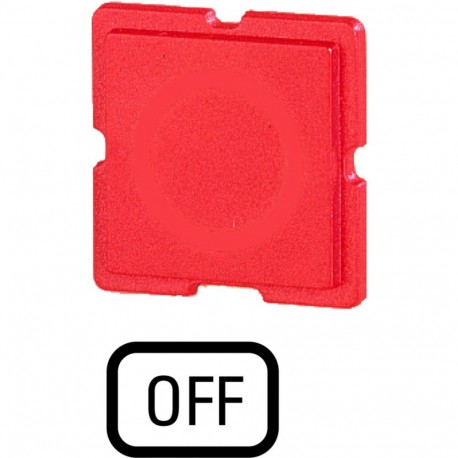 217TQ25 - 217TQ25 090911 Y7-90911 EATON ELECTRIC Button plate, red, OFF