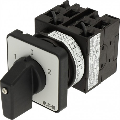 T0-3-8401/E - T0-3-8401/E 091047 Y7-91047 EATON ELECTRIC Reversing switches, Contacts: 5, 20 A, front plate: 1-0-2, 60 °, ..