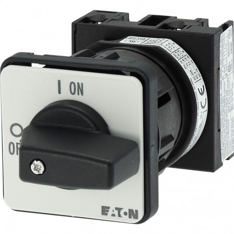 T0-1-102/EZ - T0-1-102/EZ 091082 Y7-91082 EATON ELECTRIC On-Off switch, 2 pole, 20 A, 90 °, centre mounting