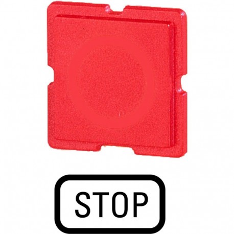 110TQ25 - 110TQ25 093363 Y7-93363 EATON ELECTRIC Button plate, red, STOP