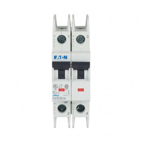 FAZ-C1,5/2-NA - FAZ-C1,5/2-NA 102159 Y7-102159 EATON ELECTRIC Miniature circuit breaker (MCB), 1, 5A, 2p, C-Char, AC