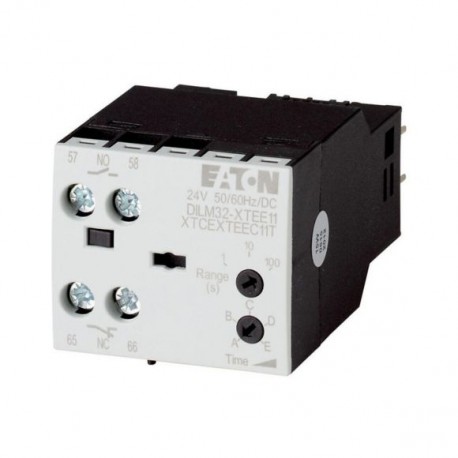 DILM32-XTED11-10(RA24) - DILM32-XTED11-10(RA24) 104943 Y7-104943 EATON ELECTRIC Timer module, 24VAC/DC, 0.5-10s, off-delayed