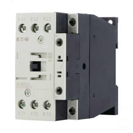 DILM38-01(*V50HZ) - DILM38-01(*V50HZ) 112468 EATON ELECTRIC Contactor, 3p+1N/C, 18.5kW/400V/AC3
