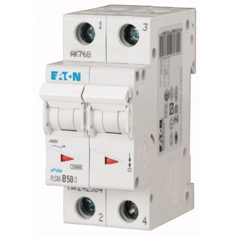 PLSM-D50/2-MW - PLSM-D50/2-MW 113098 Y7-113098 EATON ELECTRIC Over current switch, 50A, 2p, type D characteristic