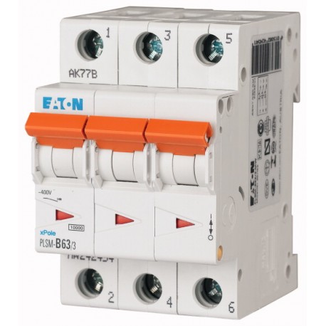 PLSM-D63/3-MW - PLSM-D63/3-MW 113153 Y7-113153 EATON ELECTRIC Over current switch, 63A, 3p, type D characteristic