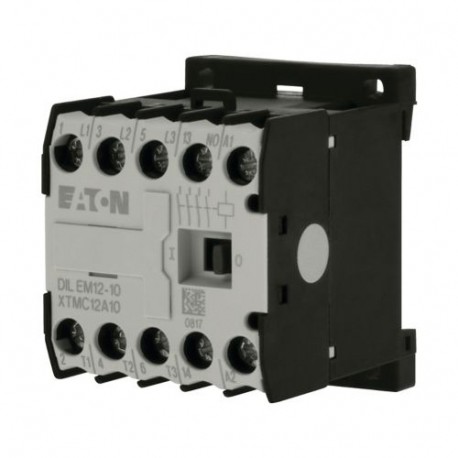 DILEM12-10(110V50HZ,120V60HZ) - DILEM12-10(110V50HZ,120V60HZ) 127072 Y7-127072 EATON ELECTRIC Contactor, 3p + 1N / O, 5.5kW / 400V / AC3
