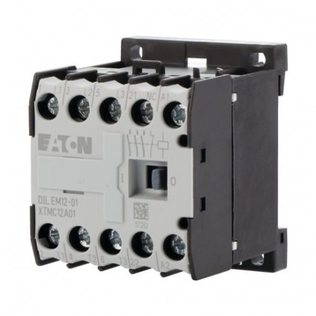 DILEM12-01-G(24VDC) - DILEM12-01-G(24VDC) 127137 Y7-127137 EATON ELECTRIC Contactor, 3p+1N/C, 5.5kW/400V/AC3